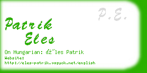 patrik eles business card